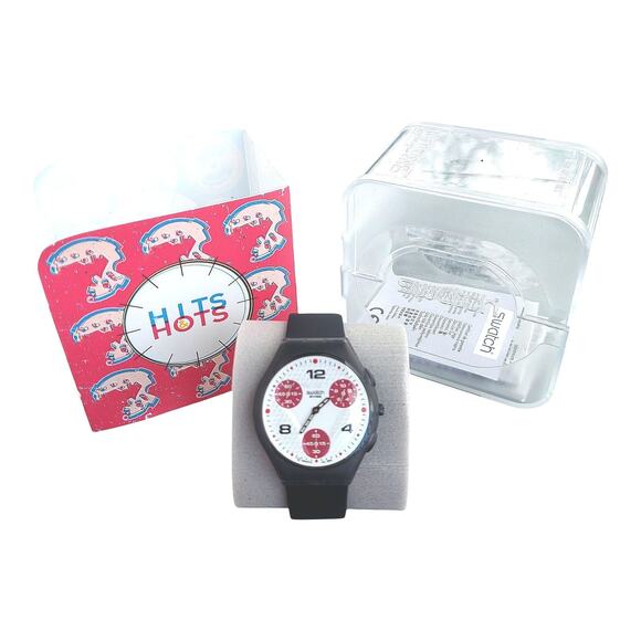Swatch Watch DOTTY DOTS SUYM104 2004 Skin Chrono New In Case With Paperwork - Picture 2 of 7